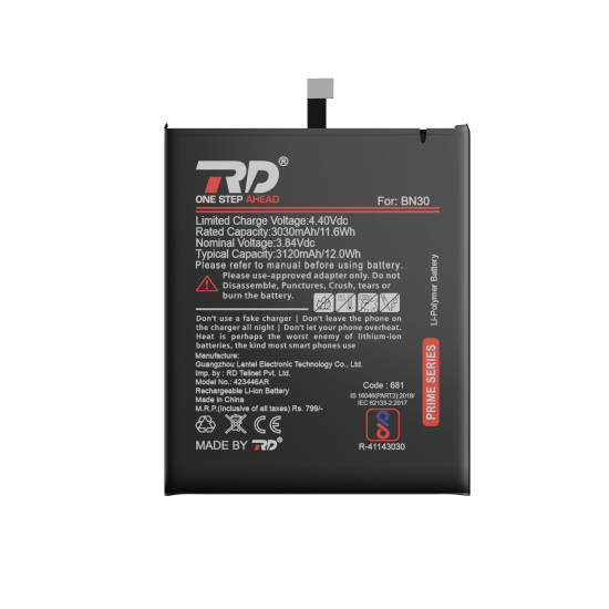 RD Mobile Battery Compatible with Mi BN30