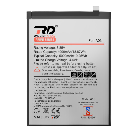 RD Mobile Battery Compatible with Samsung A03