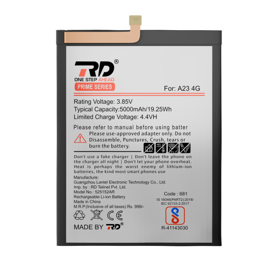 RD Mobile Battery Compatible with Samsung A23 4G
