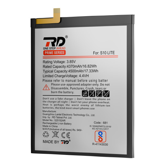 RD Mobile Battery Compatible with Samsung S10 LITE