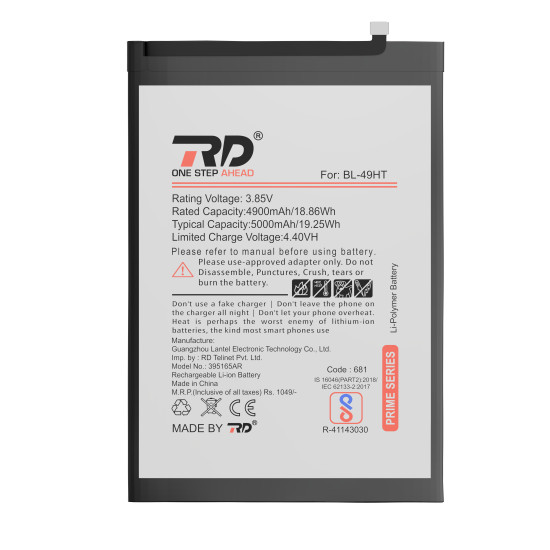 RD Mobile Battery Compatible with Tecno BL-49HT