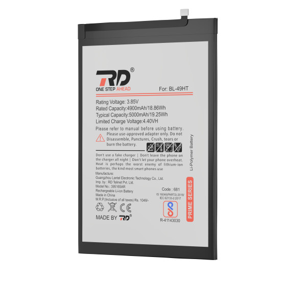 RD Mobile Battery Compatible with Tecno BL-49HT