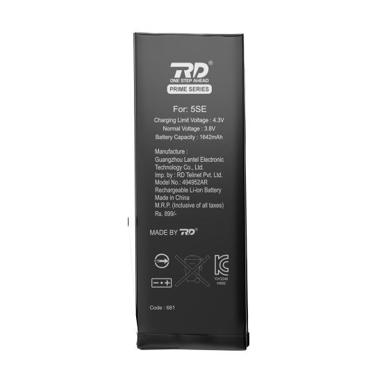 RD Mobile Battery Compatible with iPhone 5 SE