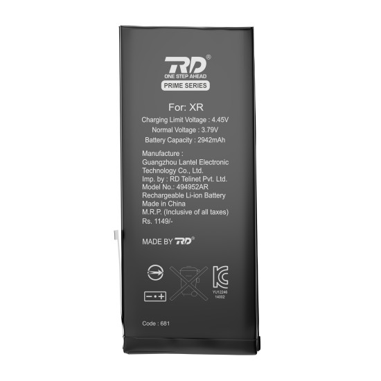 RD Mobile Battery Compatible with iPhone XR